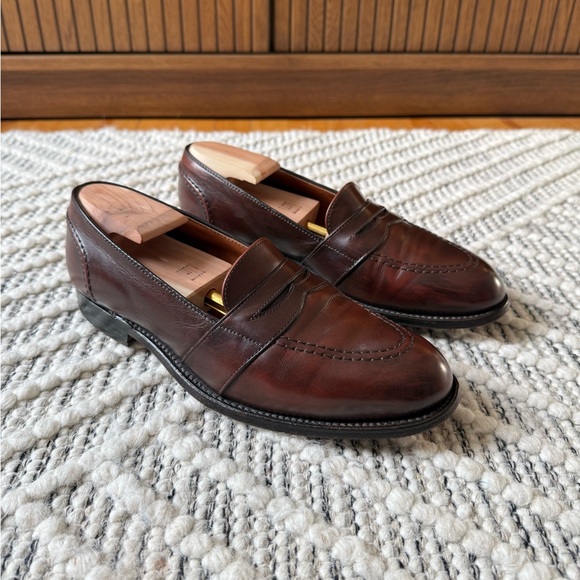 Alden Other - Alden 686 Full Strap Penny Loafers 8.5D in Dark Brown Calfskin Made in USA